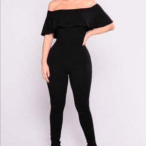 Black Off-the-Shoulder Jumpsuit